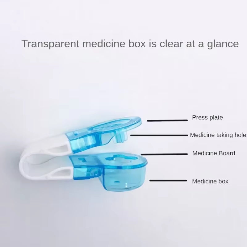 1PC Portable Pill Taker Medicine Storage Box anti Pollution Pill Tablet Crusher for Personal Health Care