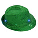LED Flashing Jazz Cap Unisex Adult Hip Hop Dance Show Jazz Hat Sequins Luminous Costumes Stage Dance Party Halloween Props