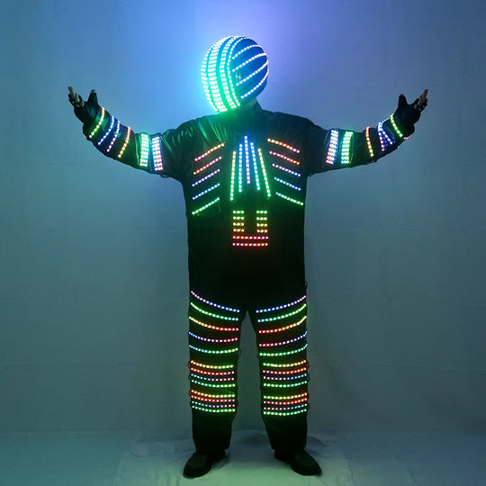 Science Fiction LED Color Burst Light Clothing, Bars and Nightclubs, Fluorescent Helmets, Laser Gloves, LED Props