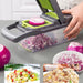 Vegetable Chopper 16 in 1 with Slicing Container 8 Blades Sink ABS and Stainless Steel Kitchen Accessories
