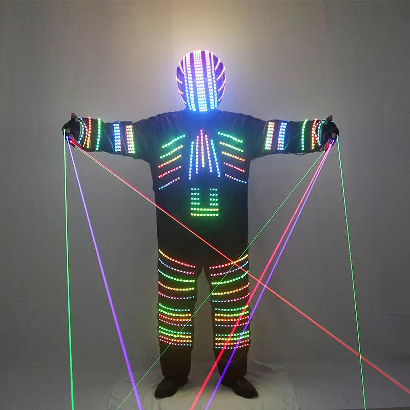 Science Fiction LED Color Burst Light Clothing, Bars and Nightclubs, Fluorescent Helmets, Laser Gloves, LED Props
