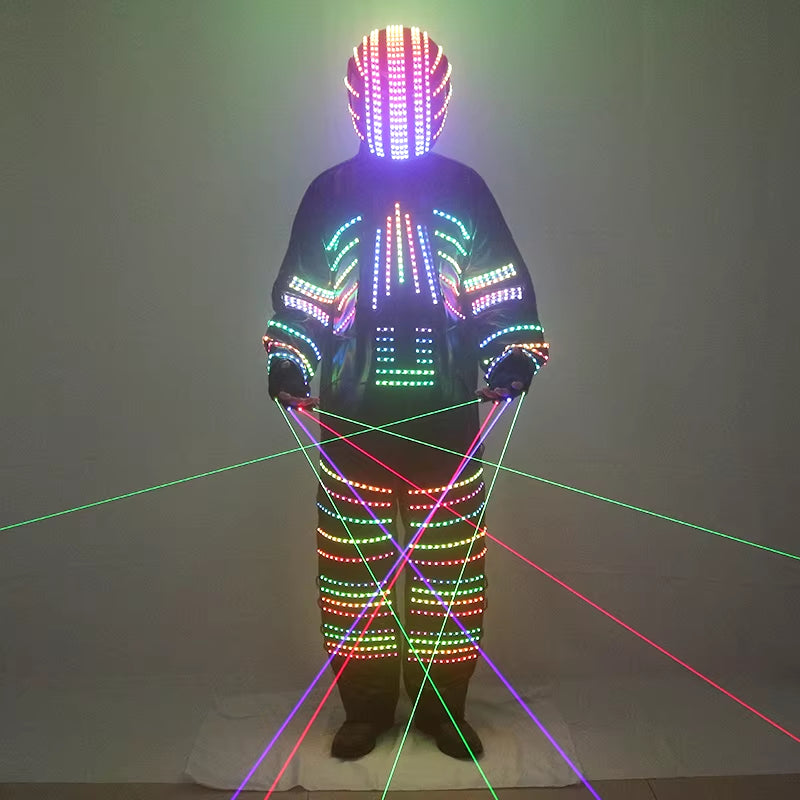 Science Fiction LED Color Burst Light Clothing, Bars and Nightclubs, Fluorescent Helmets, Laser Gloves, LED Props