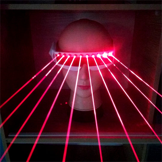 Cool Red Laser Glasses Gloves Performance DJ Laserman Show Sunglasses Costumes Stage Dance Cosplay Halloween Night Club Props