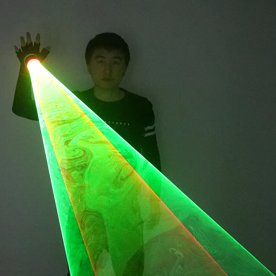 Green Red Laser Vortex Gloves Auto Rotating Vortex Laser Glove Palm Gyroscope Gloves Light up Birthday Party Laser Show