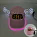 Kawaii Anime Dr.Slump LED Glowing Arale Baseball Hat Light up Cap with Angel Wings Birthday Party Neon Cosplay Hat Costume Gift