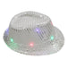 LED Flashing Jazz Cap Unisex Adult Hip Hop Dance Show Jazz Hat Sequins Luminous Costumes Stage Dance Party Halloween Props