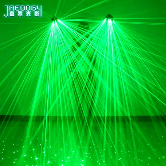 Green Gypsophila Laser Beam LED Stage Gloves, Luminous Costumes, Dance Performance, New, 532Nm, 4Pcs