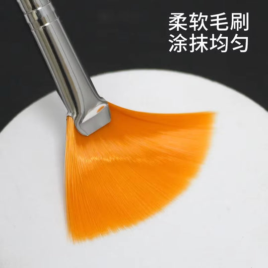 3Pcs Practical Facial Brushes Fan Makeup Brushes Soft Portable Mask Brushes Cosmetic Tools for Women Ladies Girls