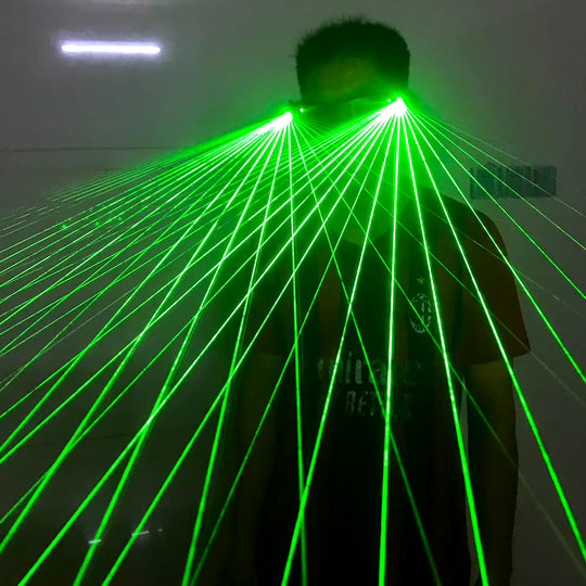 Laser Gloves Nightclub Stage Show Laser Props LED Robot Laser Multi-Beam Glasses Glove Accessories Halloween Party Supplies