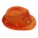 LED Flashing Jazz Cap Unisex Adult Hip Hop Dance Show Jazz Hat Sequins Luminous Costumes Stage Dance Party Halloween Props