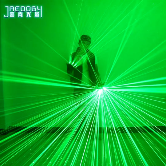 Green Gypsophila Laser Beam LED Stage Gloves, Luminous Costumes, Dance Performance, New, 532Nm, 4Pcs