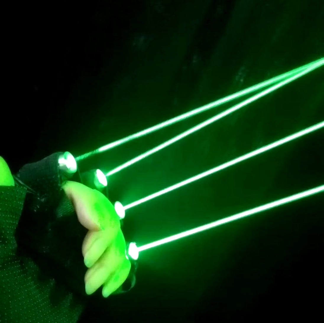 Green Laser Gloves 650Nm Laser Module 40 Laser Stage Gloves per Finger DJ Club Party Performance 2 in 1 Red Multi-Beam