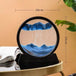 3D Hourglass Quicksand Moving Sand Art Picture round Glass Deep Sea Sandscape Craft Flowing Painting Office Home Christmas