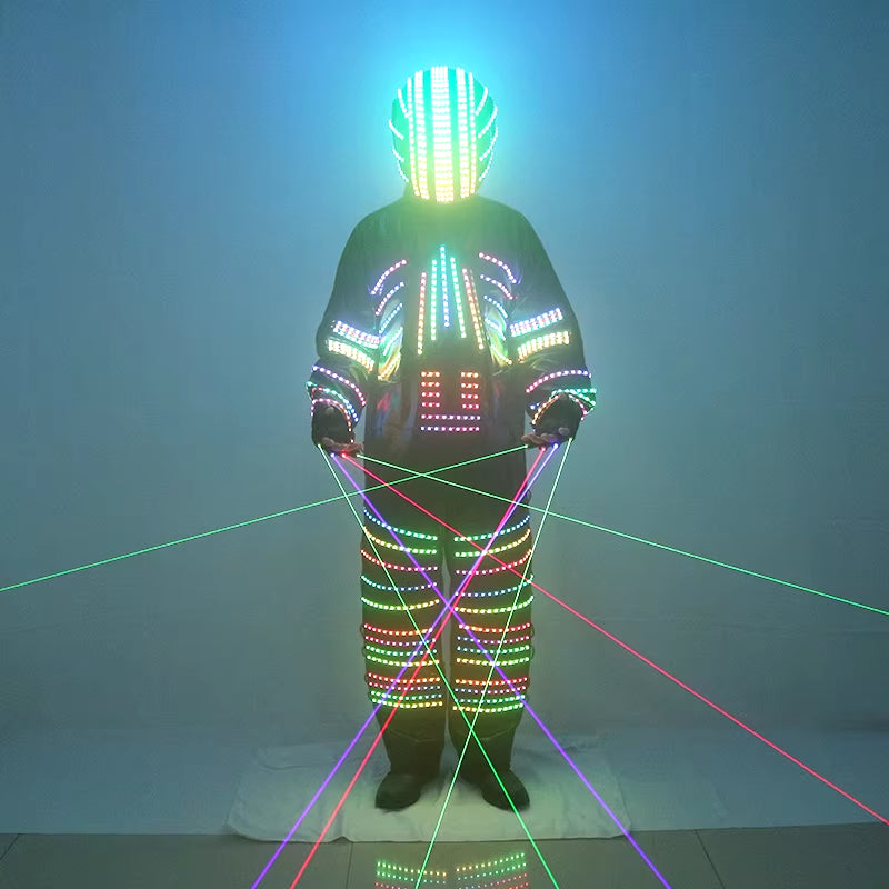 Science Fiction LED Color Burst Light Clothing, Bars and Nightclubs, Fluorescent Helmets, Laser Gloves, LED Props