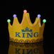 LED Crown Headband Happy Birthday Cap Girl Boy Luminous Hat Headband for Adult Kids Birthday Party Photo Props Decor Baby Shower