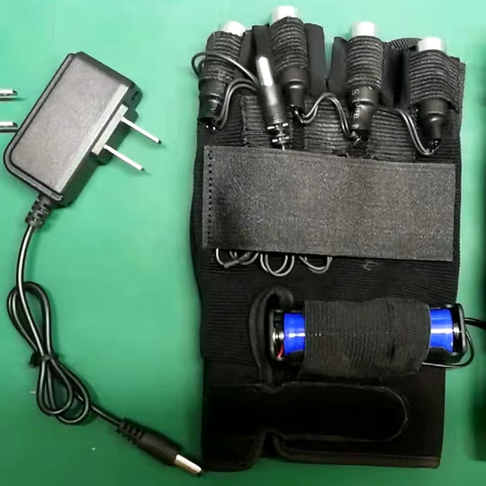 Green Laser Gloves 650Nm Laser Module 40 Laser Stage Gloves per Finger DJ Club Party Performance 2 in 1 Red Multi-Beam