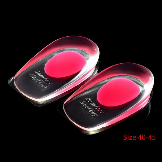 1Pair Soft Silicone Gel Insoles Men Women Transparent Relieve Foot Pain Heel Insoles Foot Massager Care Shoe Pad Foot Care Tool