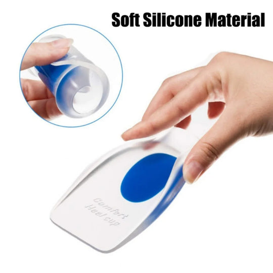 1Pair Soft Silicone Gel Insoles Men Women Transparent Relieve Foot Pain Heel Insoles Foot Massager Care Shoe Pad Foot Care Tool