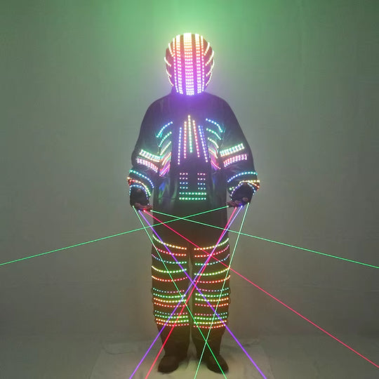 Science Fiction LED Color Burst Light Clothing, Bars and Nightclubs, Fluorescent Helmets, Laser Gloves, LED Props