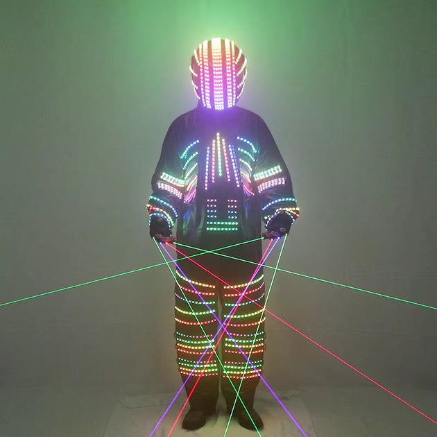 Science Fiction LED Color Burst Light Clothing, Bars and Nightclubs, Fluorescent Helmets, Laser Gloves, LED Props