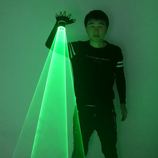New Green Rotating Laser Gloves Whirlwind Handheld Laser Cannon DJ Dancing Club Tunnel Effect Vortex Laser Glove LED Light