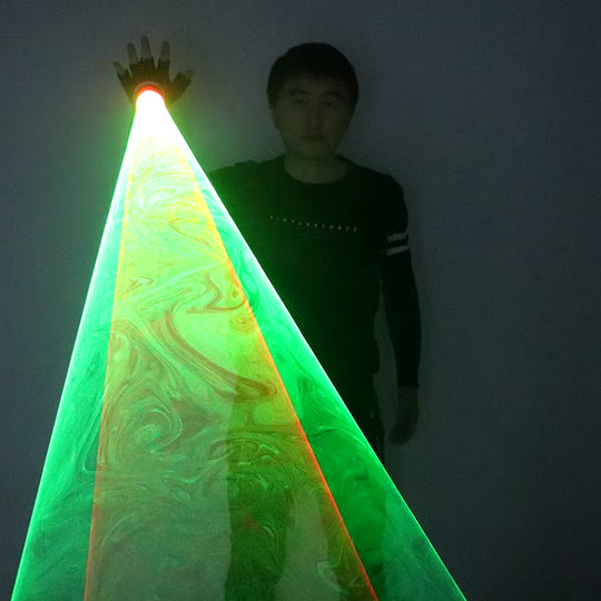 Green Red Laser Vortex Gloves Auto Rotating Vortex Laser Glove Palm Gyroscope Gloves Light up Birthday Party Laser Show