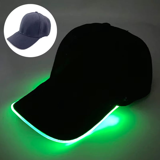 LED Light up Baseball Hat Flashing Glow Rave Party Cap for Hip-Hop Club Bar Stage Performance Fashion Supplies for Women Men