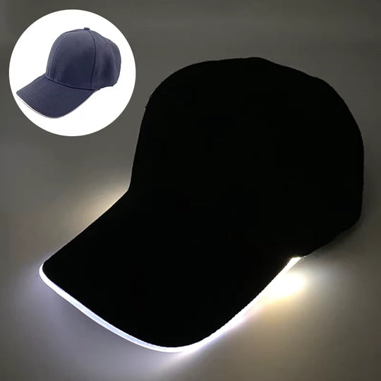 LED Light up Baseball Hat Flashing Glow Rave Party Cap for Hip-Hop Club Bar Stage Performance Fashion Supplies for Women Men