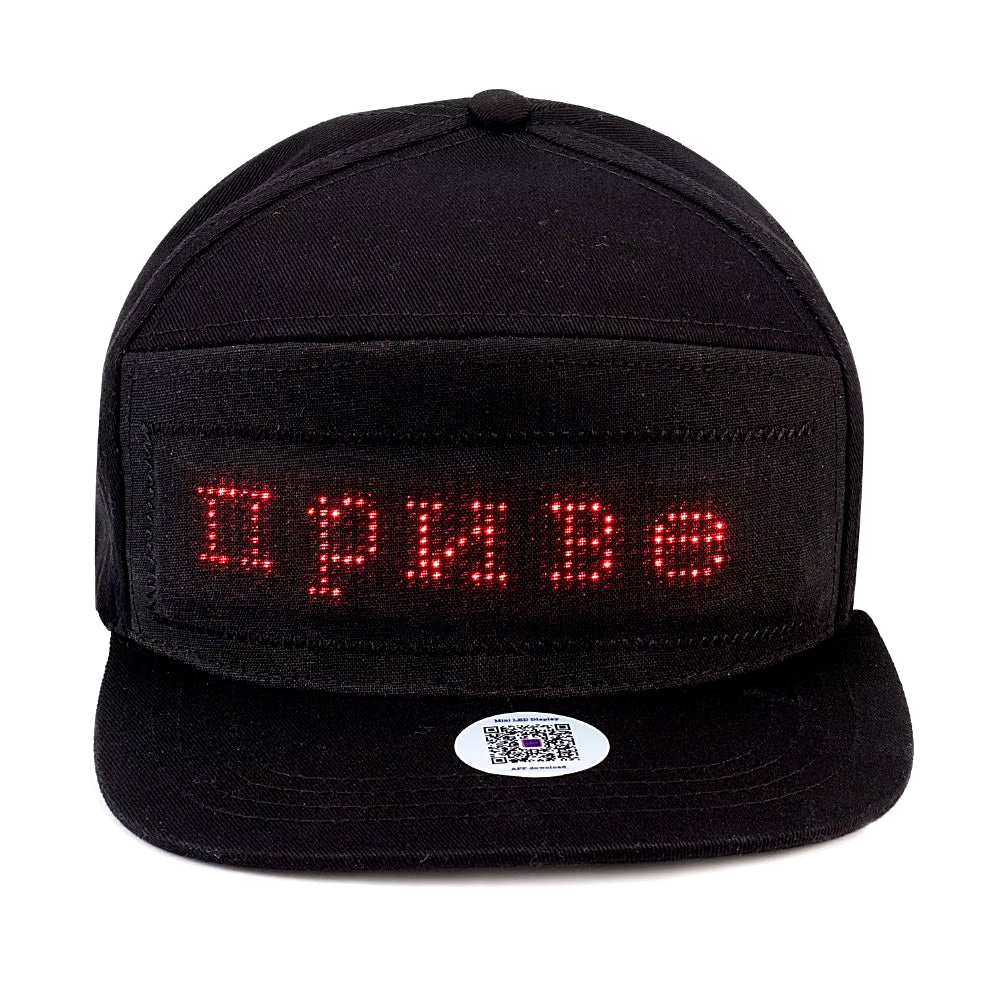 USB Rechargeable Unisex Baseball Cap Bluetooth APP Programmable LED Scrolling Message Display Board Hip Hop Street Snapback Hat