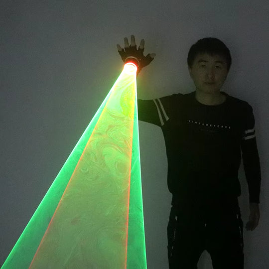 Green Red Laser Vortex Gloves Auto Rotating Vortex Laser Glove Palm Gyroscope Gloves Light up Birthday Party Laser Show