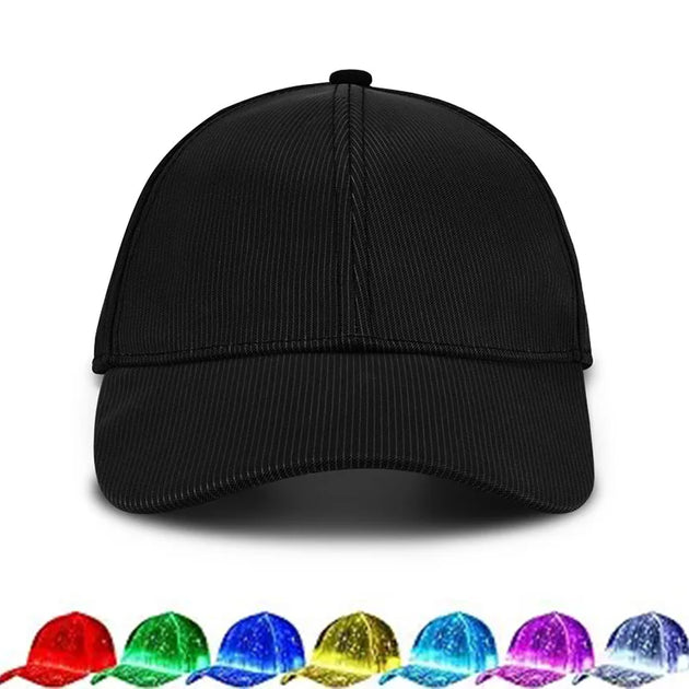 LED Light up Baseball Hat Flashing Glow Rave Party Cap for Hip-Hop Club Bar Stage Performance Fashion Supplies for Women Men