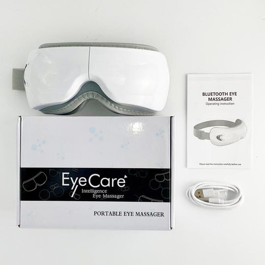 Rechargeable Electric Eye Massager, 1 Box Foldable Eye Massage Tool with 5 Modes for Christmas Gift, Portable Eye Care Instrument for Women & Men, Winter & New Year Gift, Stocking Fillers
