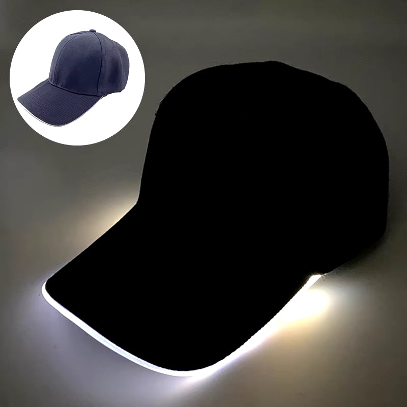 LED Christmas Baseball Hat Christmas Tree Snowman Pattern Men'S and Women'S Baseball Caps Christmas Happy near Year Light Hat