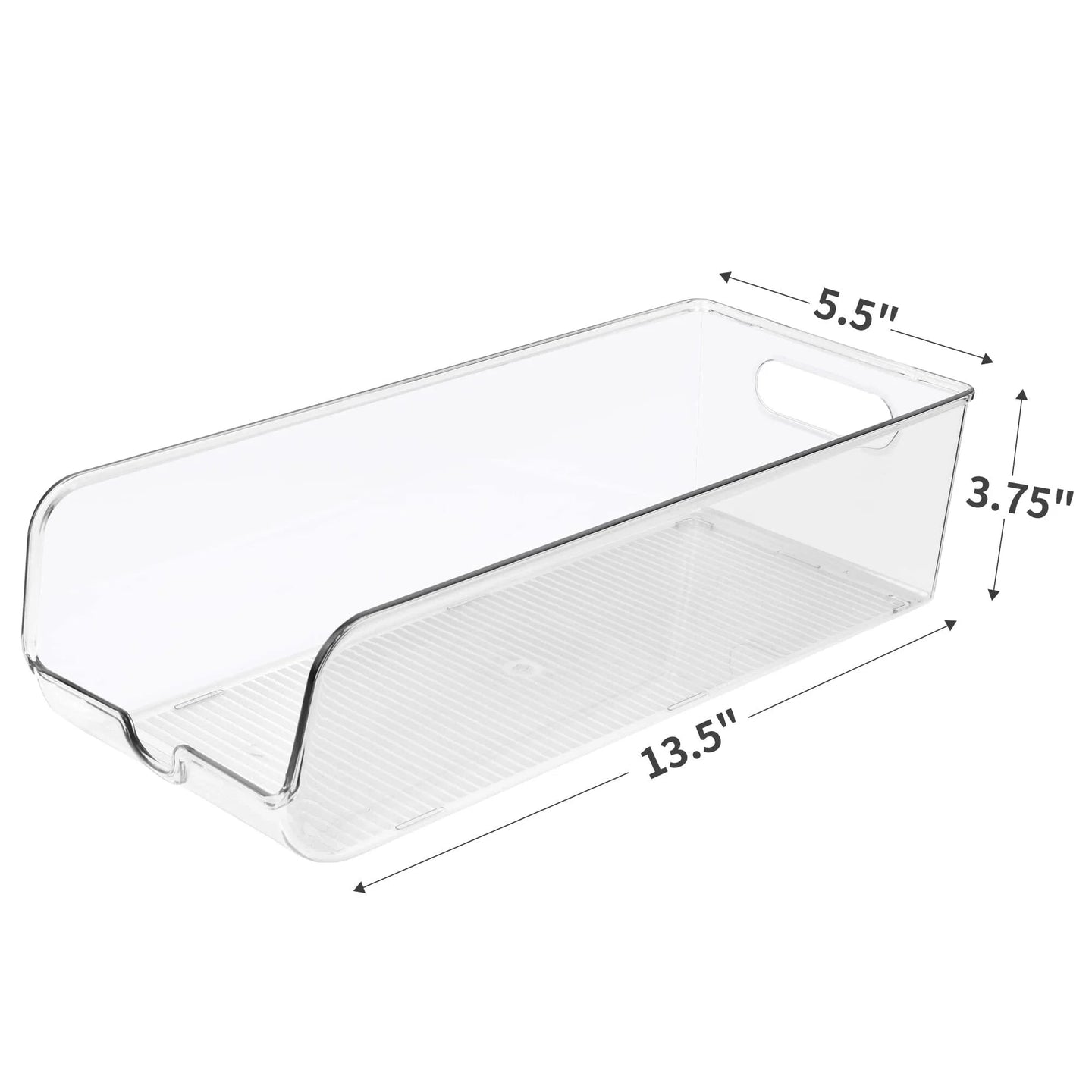 4 Pack Soda Can Organizer,  Drink Can Holder for Refrigerator, Pantry, Fridge Can Dispenser, Clear